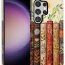 DAIZAG Case for Samsung Galaxy S25 Ultra,Vintage Floral Bookish Full Body Design - Hybrid Dual Protection Soft TPU + Hard PC, Shockproof & Scratch-Resistant Protective Case for Men Women