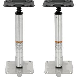 2 PCS 13" Boat Seat Pedestal Base Kit - Grade Aluminum Base Mount with Locking 3/4" Pin Post & 7x7" Plate for Pontoon Fishing Bass Boats (Heavy Duty & Corrosion Resistant)