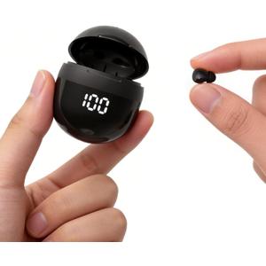 Invisible Mini Earbuds Wireless Bluetooth, Low Profile Micro Smallest Tiny Discreet Hidden Earbuds for Work, Small Headphones, Invisible Sleep Wireless Earphone IPX5 Waterproof for Small Ear Canals (Black)