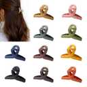 10 Pack Small Hair Clips for Thin/Medium Fine Hair/Bangs, 1.5 Inch Matte Small Claw Clips, Non-Slip Mini Jaw Clips with Gift Box