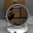 ROLOVE 13 Inch Vanity Mirror with Lights, Round Make Up Mirror with Lighting, LED Mirror Makeup Mirror with Lights for Bedroom Tabletop, Smart Touch Control, 360° Rotation (White)