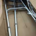 Medline Lightweight Two Button Folding Walker with 5" Wheels, Aluminum Frame Supports up to 300 lbs
