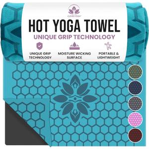 Clever Yoga Mat Towel Non-Slip for Hot Yoga. Grippy Double Sided Suede Microfiber Towel Non-Slip Grip. Multifunctional - No Slip Yoga Mat Towel, Yoga Mat Cover - The Travel Yoga Mat Non Slip
