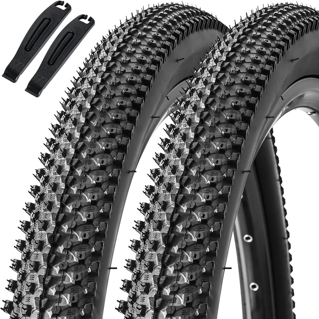 Hapleby 2PCS Premium Folding Bike Tires 26x1.95 Inch (50-559mm), Replacement Mountain Bike Tires 60 TPI Puncture-Resistant, Came with 2PCS Tire levers
