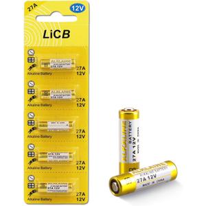 LiCB A27 27A 12V Alkaline Battery (5-Pack)