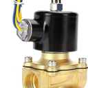 Beduan Brass Electric Solenoid Valve, 1/2" 220V Air Valve Normally Colsed for Water Air Gas Fuel Oil