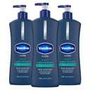 Vaseline Men's Healing Moisture Hand & Body Lotion For Dry or Cracked Skin Fast Absorbing Non-Greasy Lotion for Men 20.3 oz, Pack of 3