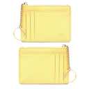 Valentoria Slim RFID Blocking Card Holder Small Pocket Wallet Keychian Zipper Coin Purse Mini Cash & Coin & Cards Case for Women Men
