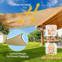 Shade Fabric Sun Shade Cloth,Privacy Screen for Patio Garden Pergola Cover Canopy 12x16 FT,Outdoor Shade Cloth for Deck, Backyard, Patio