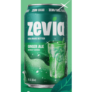 Zevia Ginger Ale | Zero Sugar, Zero Calories Soda (BBD-06/06/27)