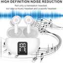 Language Translator Earbuds Two Way Real-time Translator Device Support 144 Languages 2024 Online Voice Translation with Bluetooth & APP Fit for iOS & Android(M10-White)