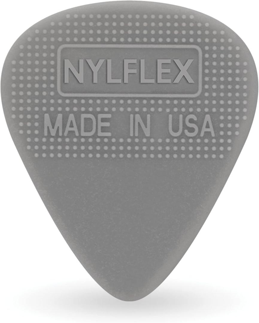 D'Addario Accessories Nylflex Guitar Picks - Nylon Guitar Picks with Grip - Great for Vintage Electric Sounds and Acoustic Strumming - 10 pack, Light (.50mm) D'Addario Accessories Nylflex Guitar Picks - Nylon Guitar Picks with Grip - Great for Vintage Electric Sounds and Acoustic Strumming - 10 pack, Light (.50mm)