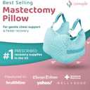 Zomaple Post Mastectomy Pillow Post Surgery Post-Op Essentials, Breast Augmentation/Reduction & Mastectomy Recovery Supplies Washable Cover for Comfort & Support