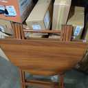 Foldable Round Table Small Dining Table Outdoor Stall Table Camping Table Portable Table Balcony Coffee Table, Size: 80CM/31.4 IN