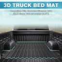 Mixsuper Truck Bed Mat for Chevy Silverado 1500/GMC Sierra 1500 2019-2026, Fit for 6.6 Ft Bed, All Weather Bed Liner TPE Durable Odorless Black