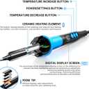 Soldering Iron Kit, 90W 110V LCD digital soldering gun12-in-1 Soldering Iron Kit ToolTemperature adjustable from 180-480C5 soldering tipssoldering wiresoldering pastesoldering pump