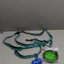 PetBonus Double Dog Leash, No Tangle Dual Dog Leash, Reflective Walking Training Leash, 4 Comfortable Padded Handles for 2 Dogs with Collapsible Bowl and Waste Bags (Turquoise, Large)