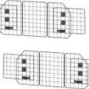 OUSHENG 2 Pack Dog Barrier for SUV, Adjustable Large Car Divider Universal-Fit Wire Mesh Pet Gate Accessories Essentials for Cargo Vehicles Van Safety Travel, Black