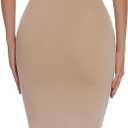 Shapewear Slip Dress for Women Under Dress Tummy Control Long Slip Dress with Back Slit, Size XL