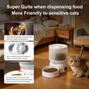 Automatic Cat Feeder with 270-Day Battery Life, Rechargeable Auto Cat Feeder with Slow Feed Mode & Very Quiet Dispensing, 2.5L App Controlled Small cat Food Dispenser for Cats & Small Dogs