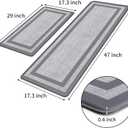Mattitude Kitchen Mats Set of 2,Cushioned Anti-Fatigue Non-Skid Rug Sets Ergonomic Comfort Standing Mat for Kitchen, Floor, Office, Sink, Laundry, Gray and Gray
