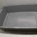 IRIS USA Cat Litter Box XX-Large Open Top with High Sided Walls Tall Scatter Shield Scoop Included Easy Clean Plastic Pan for Big Cats Kittens Multi-Cat Households 30" L x 20" W x 14" H Gray