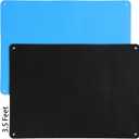 Poen 2 Pcs 41 x 29 Inch Felt Board Toddlers Flannel Board Stories Felt Stories Activities Play Kits for Preschool Classroom Wall Hanging Boys Girls Birthday Gifts Homeschooling Activity, Blue, Black