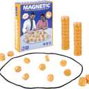 Magnetic Chess Set with Interactive Board, Strong Magnetic Pieces, Portable Travel Game for Kids Adults, Educational Family Game & Xmas Gift for Children
