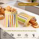 2-Pack Beeswax Bread Bags for Sourdough Homemade BreadXL Reusable Beeswax Bread Storage BagPortable with large capacityKeeps Fresh, Easy to Clean