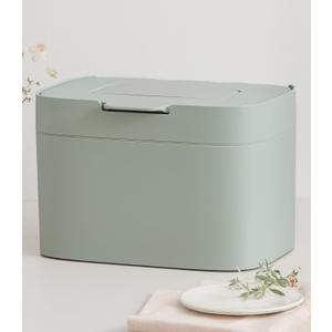 KAZAI. Compost Bin Kitchen 'Elin' | 1.2 GAL / 4.5L Countertop Compost Bin with Lid & Carbon Filter | Odor-Free, Dishwasher Safe, with Inner Bucket | Small Indoor Kitchen Composter | Sage-Green