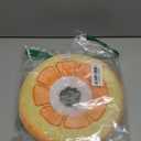 ANWA Adjustable Cat Cone Collar Soft, Cute Cat Donut Collar After Surgery, Kitten Recovery Cones to Stop Licking (Medium, Orange)