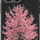 FUNMIKO for iPhone 14 Pro Case Military-Grade Protection & Wireless Charging - Trendy Floral Design for Women Girls, Non-Slip Matte Phone Cover with Shockproof Corners - Blooming Cherry Tree