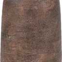 Briful Tall Rustic Ceramic Vase 9.6  Vintage Distressed Pottery Flower Vase with Antique White-Wash Finish  Farmhouse Table Decor & Shelf Accent (Not Waterproof), Brown