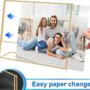 8x10 Gold Picture Frames, Clear Frameless Horizontal Picture Frames, 6 Pack Acrylic Self Standing Photo Frames for Wedding Table Numbers, Restaurant Signs, Photos and Art Display