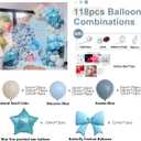 Blue Balloon Garland Arch Kit, 118PCS Natural Sand Color Blue Balloon with 5 Starts Sets for Baby Shower Birthday Wedding Celebration Home Party Deco Supplier