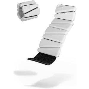 Fitfiu Fitness Kit of 2 Weights Bracelets of 1.10 lbs Each of Acer in Soft White Silicone to Add Resistance on Wrists and Ankles, for pilates classes