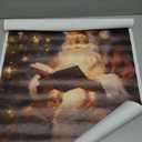 Wodkodnxy Vintage Christmas Canvas Wall Art, Santa Claus Reading Book Pictures for Wall Decor, Christmas Poster Santa Picture, Xmas Wall Decorations 16x24in Unframed