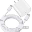 USB C Fast Charger for Apple iPad Pro 13/12.9/11 in 2025-2018,iPad 11th(A16),iPad Air 5th/Mini 7th,iPhone 17/16/15 Series,USB C Charger Fast Charging Adapter Wall Block with 6FT USBC to C Cable Cord (White)