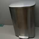 PayLessHere 13 Gallon (50L) in Home Recycling Bin Kitchen Stainless Steel Recycling Bin with Lid Removable Inner Bucket Foot Pedal Soft Close for Office Home Kitchen Garbage Can Trash Bin