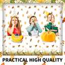 PARSUP 6PCS Thanksgiving Disposable Tablecloth Party Supplies, 108  54 inch, Autumn Theme Pumpkin Maple Leaves Tablecloth Plastic Waterproof Tablecover Decorations