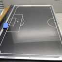 Magnetic Soccer Coaching Board, 35.5"x24" Extra-Large, Double-Sided Black Tactical Board, 27 Colored Magnets, Marker, Eraser, Wall-Mountable for Coaching