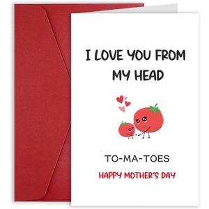 6 x Funny Mother's Day Cards for Mom Grandma, Cute Mom Gift For Mothers Day, Mom Gift on Mothers Day from Son Daughter, Mothers Day Card Gift For Women Her