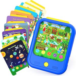 Kids Learning Tablet Educational Learning Pad for Toddlers 2-5 to Learn Alphabets, Numbers, Foods, Time, Music, Talking Cards for ToddlersLearning Educational Toy Kids Gifts