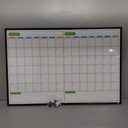 JILoffice Magnetic Dry Erase Calendar Whiteboard, 2 Month White Board Planner 36 X 24 Inch, Black Aluminum Frame Wall Mounted Board for Office Home and School