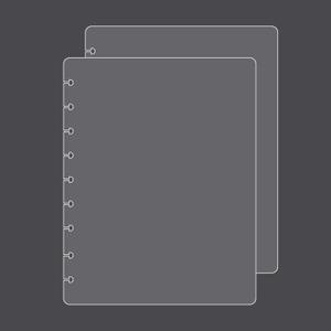 Medium Discbound Journal PP Covers(1 Set/ 2 PCS) Compatible with Circa Arc TUL and Happy Planner(Super Clear, Medium)