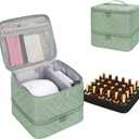 Ethereal Nail Polish Organizer Case Holds 30+ Bottles (15ml/0.5 fl.oz) Nail Lamp, Gel Polish Travel Case Bag for Nail Suppiles, Gift for Manicurist, Girls