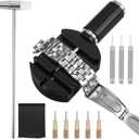 Watch Pin Removal Tool With 5pcs Replacement Pins And 3pcs Pin Punches 1pcs Head Hammer Watch Band Adjustment Strap Pin Removal Tool Kit For Bracelet Strap Adjustment And Watch Repair Spring Bar