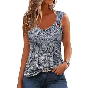 ONLYSTORY Women Loose Fitting Tank Tops Casual Summer Ladies Scoop Neck Sleeveless Shirts M