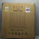 Extra Wide Baby Gate with Door Pressure Mounted 57.48-62.20 Inch,Child Baby Gates for Doorways No Drilling,Walk Through Dog Gate Indoor for The House Kitchen Stairs,White