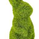 Decorative Decorations for Easter Bunny Gifts, Moss Green Flocking Sculpture, Garden Courtyard Family Gathering Celebration Decorations (9.5in Standing Rabbit)